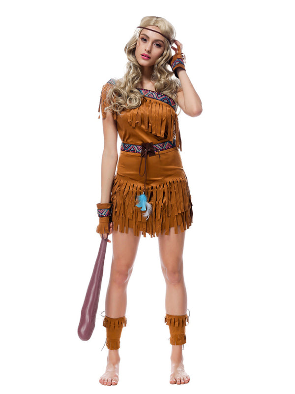 Halloween Indian Native Forest Hunter Costume - Free Shipping - Aurelia Clothing