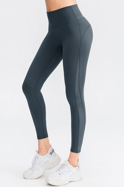 Wide Waistband Slim Fit Long Sports Pants - Aurelia Clothing