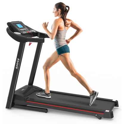 Fitshow App Home Foldable Treadmill with Incline, Folding Treadmill for Home Workout, Electric Walking Running Treadmill Machine 5" LCD Screen 250 LB Capacity Bluetooth Music - Free Shipping - Aurelia Clothing